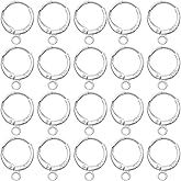SmallCat 20pcs Hoop Huggie Earring Hooks, Silver Filled Round Leverback Earwire with Loop, French Earrings Findings for Women Jewelry Making, DIY - 10 Pairs