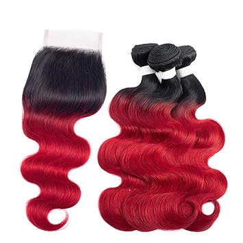Amazon Com Amesha Hair Malaysian Hair 3pcs Hair Bundles With 4x4
