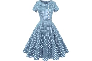Wedtrend Women's 1950s Vintage Audrey Hepburn Style Cocktail Swing Dresses