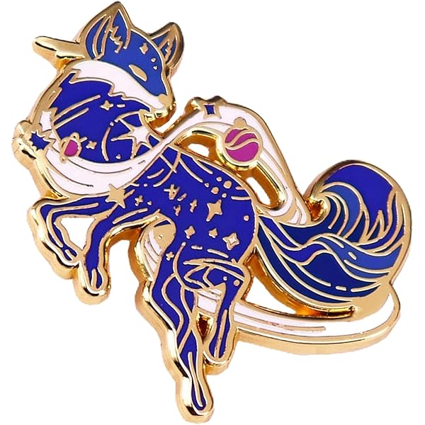 Amazon.com: Pink Four-Tailed Fox Flower Sakura Japanese Enamel Pin