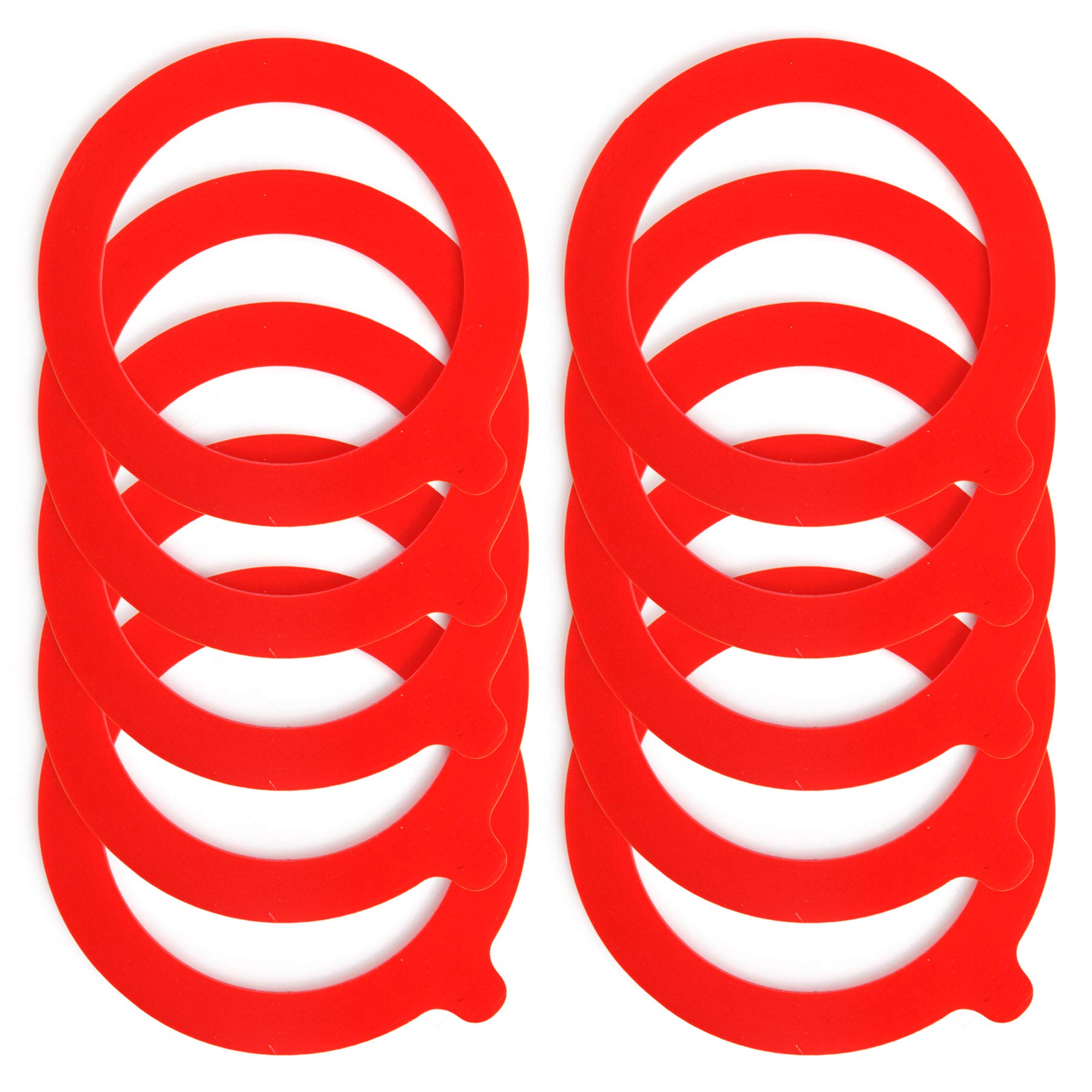 Spesh 10 Pcs Jar Seals Replacement 93x68mm Silicone Sealing Gaskets Airtight Rubber Seal Rings for Clip Top Jars 0.35/0.5/1/1.5/2 Litre(Red) — image 1