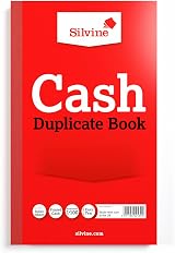 Silvine Duplicate Cash Book 1-100 with Index Sheet 210x127mm Gloss Covers