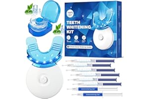 Teeth Whitening Kit: Teeth Whitener for Sensitive Teeth- 6 Whitening Gels, 2 Desensitizing Gels, Mouth Tray with Case - Carba