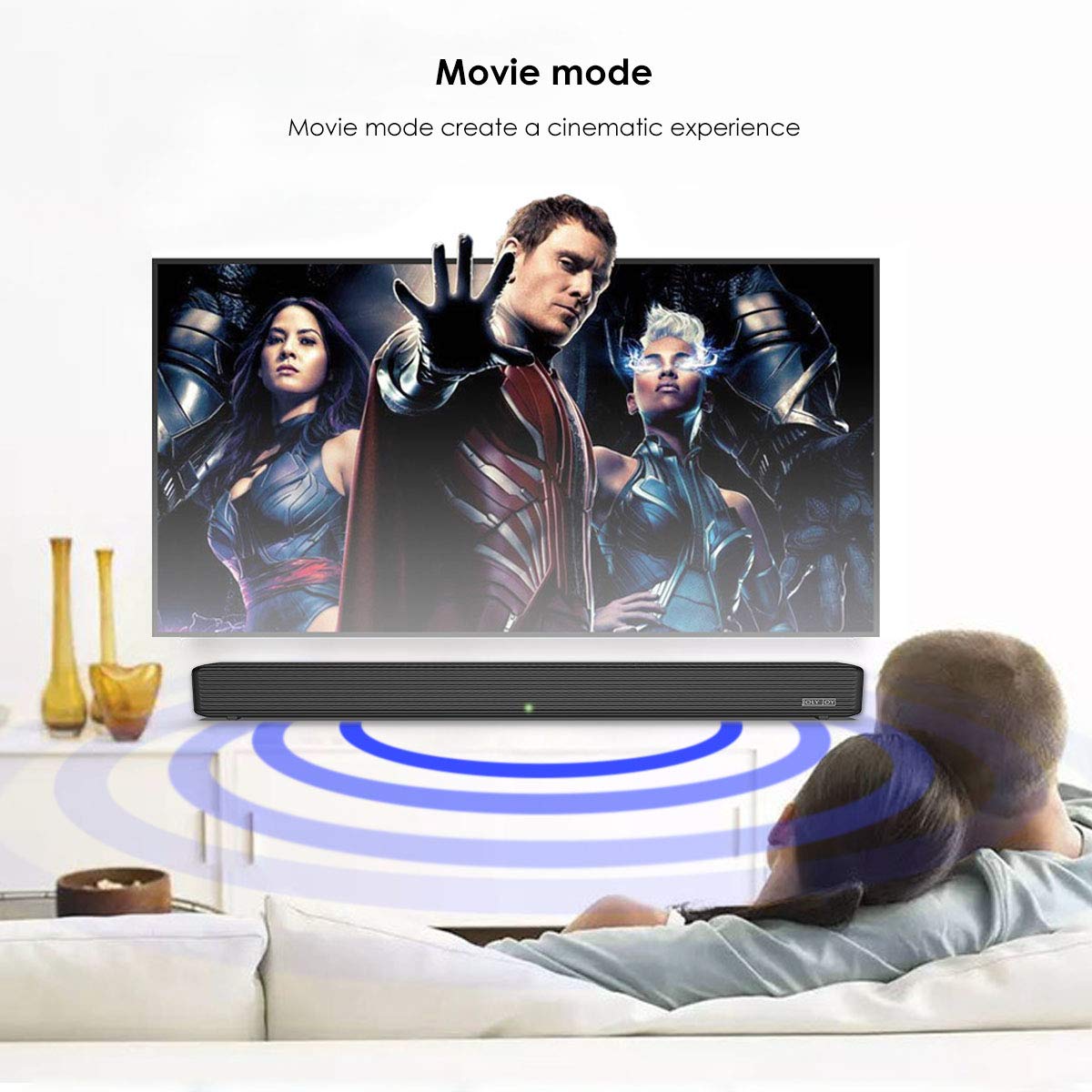 Sound Bars for TV, Joly Joy 90W TV Sound Bar Wireless Audio Speaker and Wired Home Theater Speaker System (Bluetooth 2.1-Channel, Remote Control, Wall Mountable)