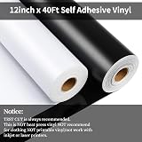 Lya Vinyl Permanent Glossy White 12x40 ft Self Adhesive Vinyl for Cricut view 2