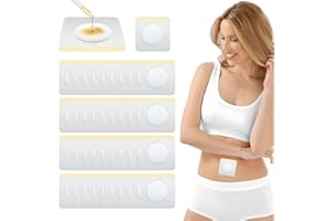 YVISO 100PCS Leak-Proof Self-Adhesive Castor Oil Patches, Disposable Empty Belly Button Patch, Highly Absorbent Core, Breathable, Soft and Comfortable, Wash-Free, Easy to Use, Impermeable (Castor Oil Free)