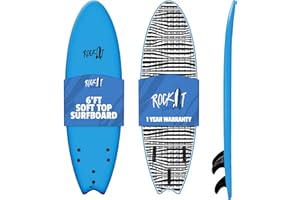 ROCK IT Rock-It 6' Albert Performance Fish Soft Top Surfboard Surf Board, Foam Surfboard, Kids Surfboard, Adult Surfboard, Tabla De Surf, Beginner Surfboard
