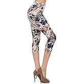 Leggings Depot High Waisted Floral & Space Print Leggings for Women - Regular, Plus, 1X3X, 3X5X