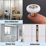 Siganorpy 4 Sets Shower Door Rollers 19mm x 5mm Copper POM Wheel 4-6mm view 5