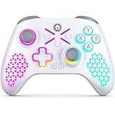 LENISUOLE RGB Wireless Controller for Xbox Series X/S/Xbox One, PC Steam Games, Battery Dual Vibration Turbo Function Macro Function with 2.4GHz Adapter