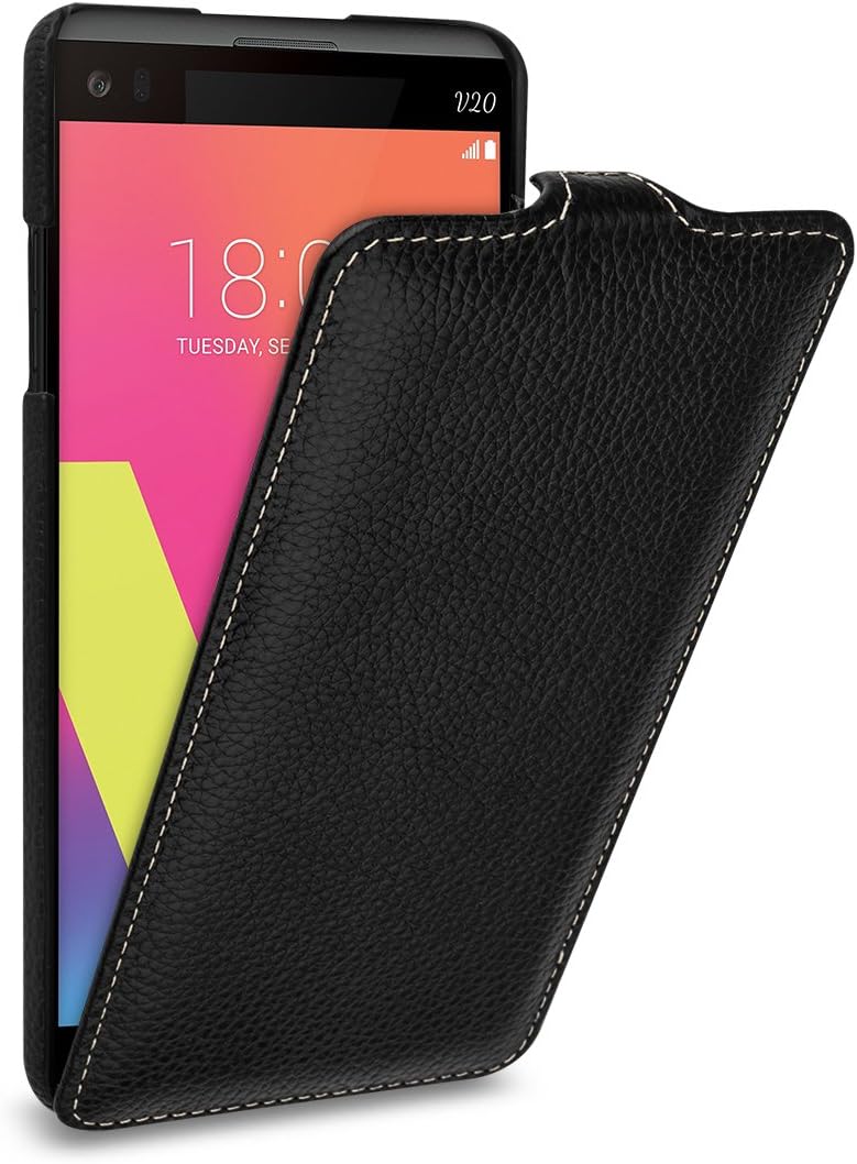 StilGut UltraSlim, Genuine Leather Case for LG V20, Black