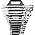 GEARWRENCH 13 Pc. 12 Pt. Flex Head Ratcheting Combination Wrench Set, SAE - 9702D
