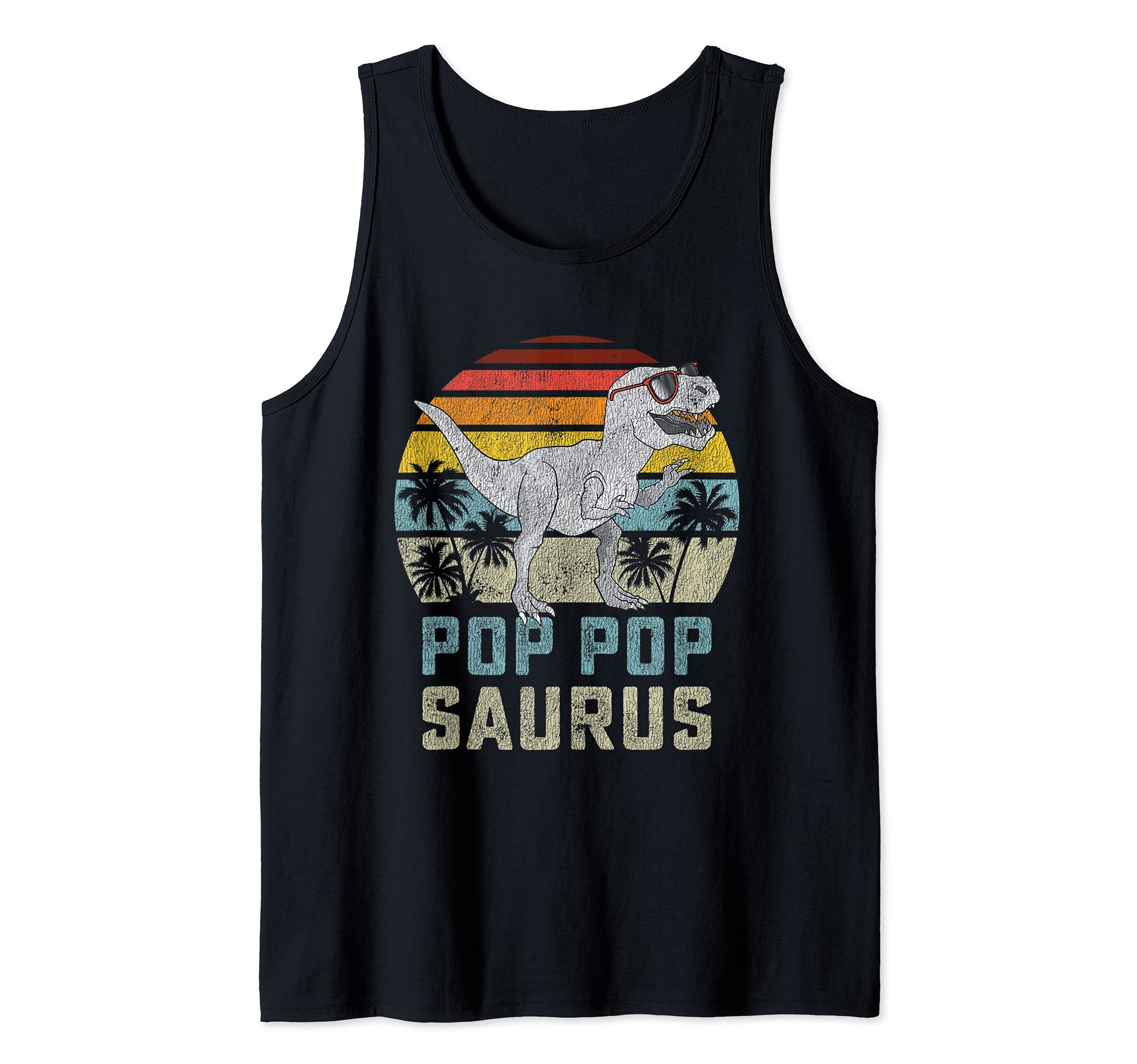 Poppopsaurus T Rex Dinosaur Pop Pop Saurus Family Matching Tank Top