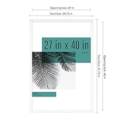 MCS Studio Gallery Frame, White Woodgrain, 27 x 40