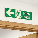 VSafety V Safety Glow Exit Sign Left Arrow 300x100mm Photoluminescent view 5