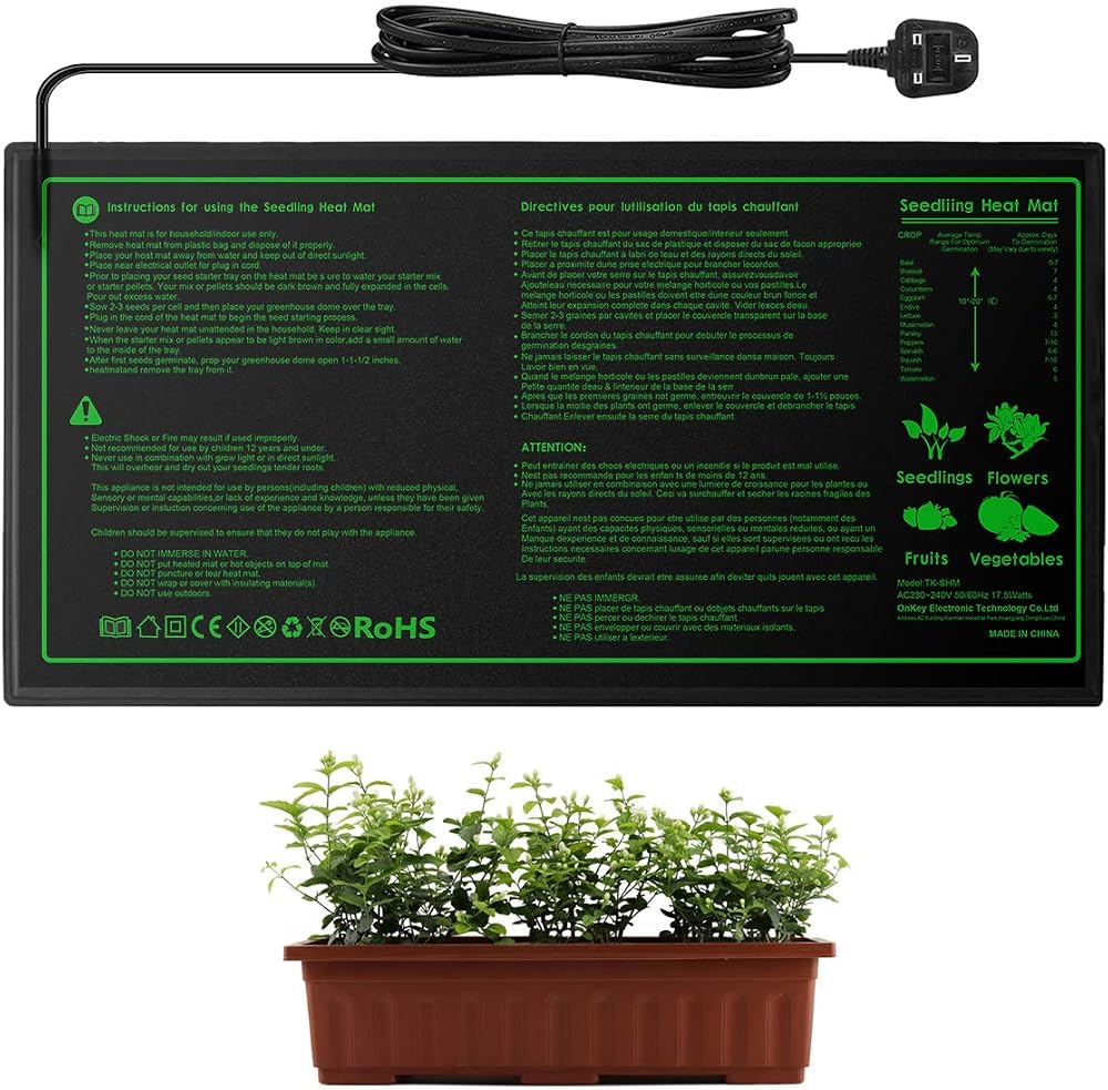 Auqatur Heating Mat for Greenhouse Plant Germination & Hydroponics