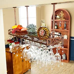 ZXHMZ Soporte para Copa de Vino Colgante,Copa de Vino Invertida, De