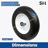 Select Hardware 36cm Flat-Free Wheelbarrow Wheel 16mm Bore 181kg Load view 3