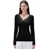 SUUKSESS Cloud Cashmere Women Basic Tops V Neck Boat Neck Lace Long Sleeve Shirt