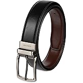 Haggar mens 2-in-1 Reversible Leather Belt for Dress Pants, Suits, Khakis - Classic, Business Casual, Formal, Work