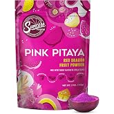 Suncore Foods Pink Pitaya Powder 5oz (Dragon Fruit) | Gluten Free | Vegan | Natural Pink Food Coloring, For Baking, Frosting,