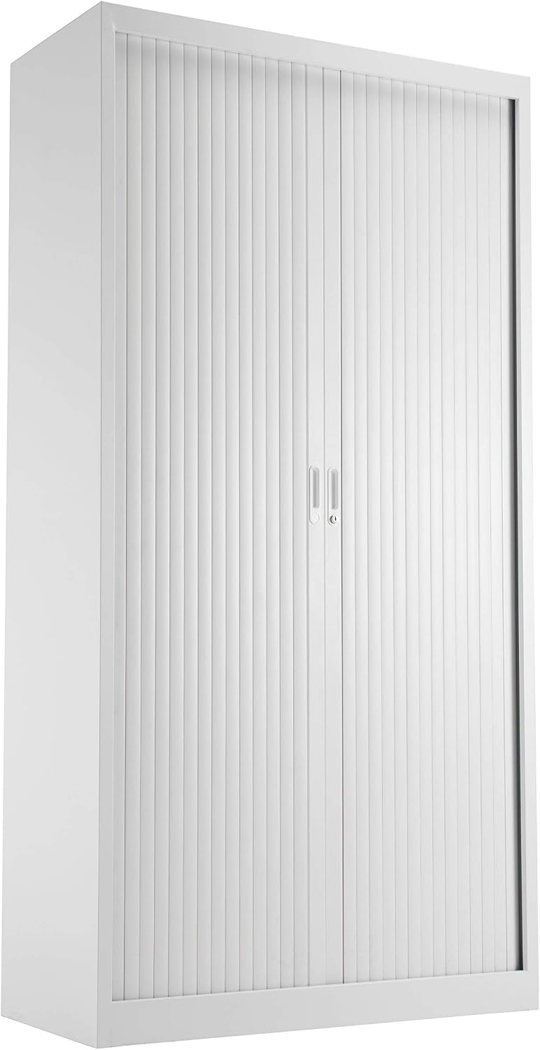 Talos Side Opening Tambour Unit 1000x450x1950mm White KF78761