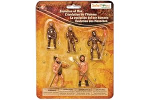 Safari Ltd. Evolution of Man Set - Detailed Educational Human Evolution Toy Figurines - Realistic Human Development Stages Collection for Boys, Girls & Kids Age 4+