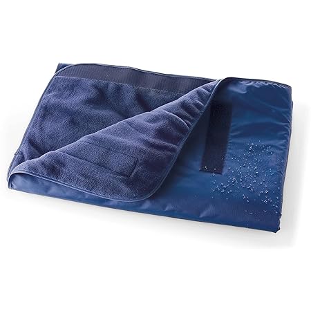 Rollstuhl Wickeldecke, Rollstuhldecke wasser- & winddicht, Fleece-Futter, vorne 3 Klettverschlüsse, marine