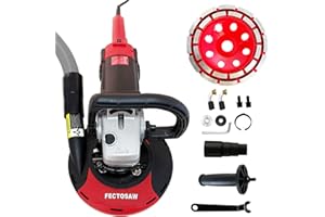 FECTOSAW 7-Inch Concrete Grinder,1580W (2.1 HP) Constant Power Motor, Variable Speed Electric Floor Polisher with Dust Shroud