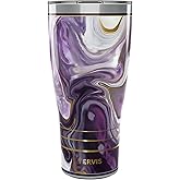 Tervis Traveler Marble - Alexandrite Triple Insulated Tumbler Travel Cup Keeps Drinks Cold & Hot, 30oz, Stainless Steel