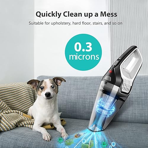 Handheld Vacuum Cleaner, 8500Pa Powerful Handheld Vacuums(3H Fast