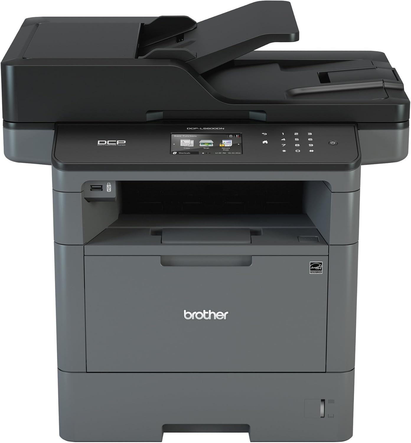 Brother Monochrome Laser Printer, Multifunction Printer and Copier, DCP-L5600DN, Flexible Network Connectivity, Duplex Printing, Mobile Printing, Amazon Dash Replenishment Enabled