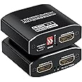 LUKFOCAB 1x2 HDMI Splitter, HDR 4K@60Hz HDMI spliter 1 in 2 Out, Supports HDMI 2.0, HDCP 2.2, Mirror Screen Monitors Supports EDID Control for Xbox PS3/4/5 PC DVD Fire Stick Blu-Ray Player TV