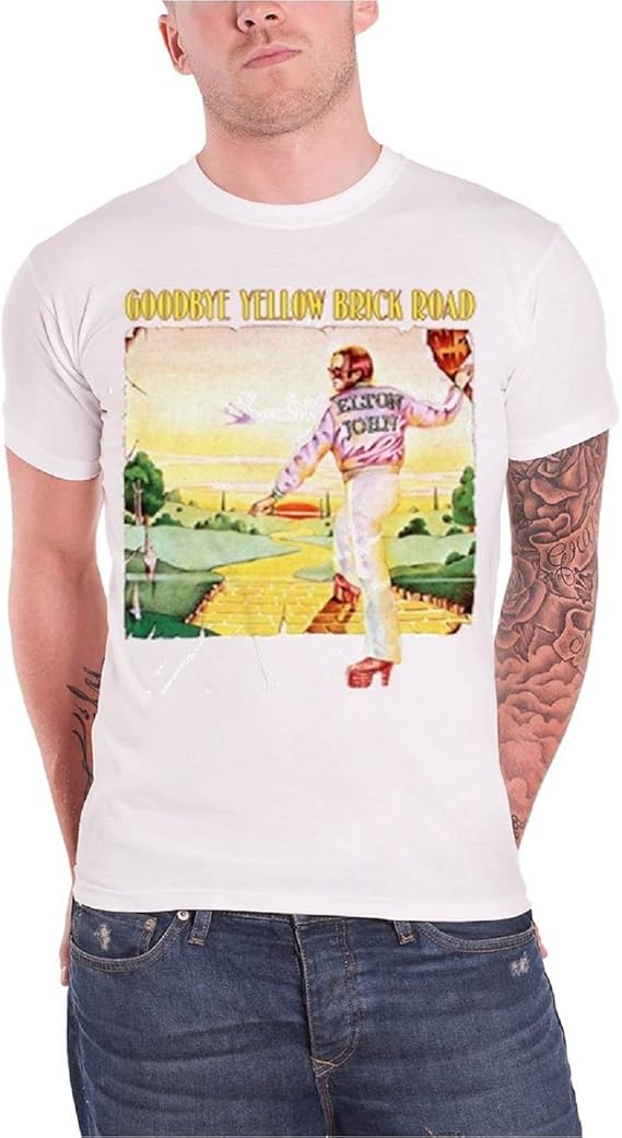 Elton John Men's Goodbye Yellow Brick Road Vintage TShirt