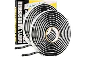 ZOOFOX 2 Pack Butyl Seal Tape, 3/8" x 30 Feet Black Rubber Sealant, Leak Proof Putty for RV Patching, Window Caulking, Door, 