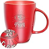 Rico Industries NFL Football Sunburst 18oz Laser Engraved Ceramic Lustre Mug