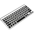 ProElife Ultra Thin Silicone Keyboard Protector Cover Skin for Apple Wireless Keyboard with Bluetooth MC184LL/B (Model A1314, U.S Layout) (Not Fits Magic Keyboard) (Black)