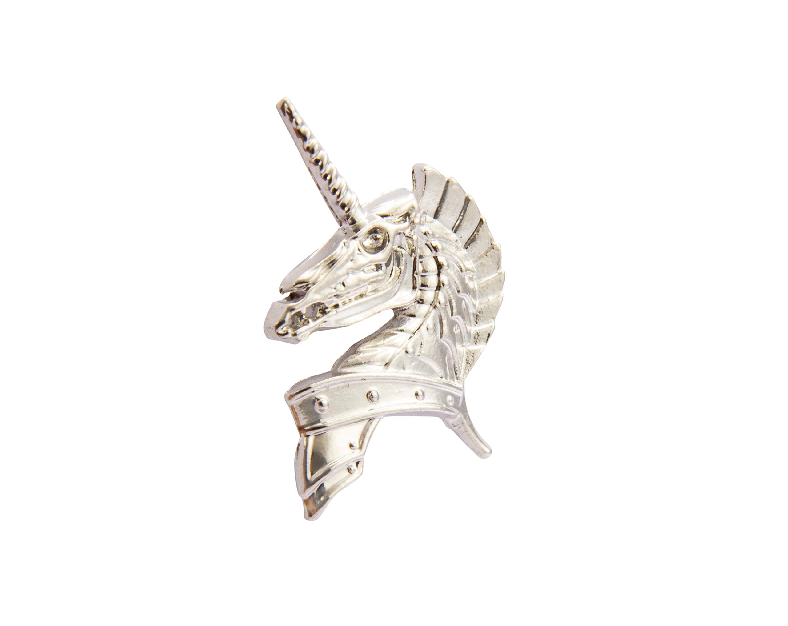 Knighthood Silver Unicorn Lapel Pin Badge Coat Suit Jacket Wedding Gift Party Shirt Collar Accessories Brooch