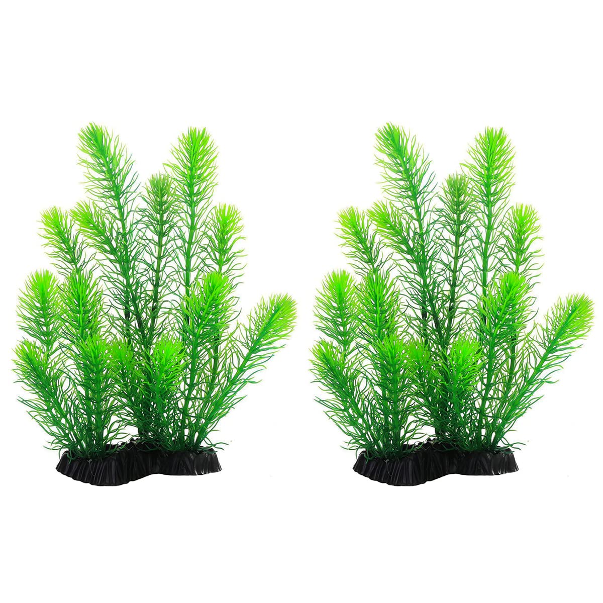 Hsthe Sea 2 PCS Plastic Artificial Water Plants Decorations Fish Tank Aquatic Plants for Aquarium Fish Tank Decoration (26cm)