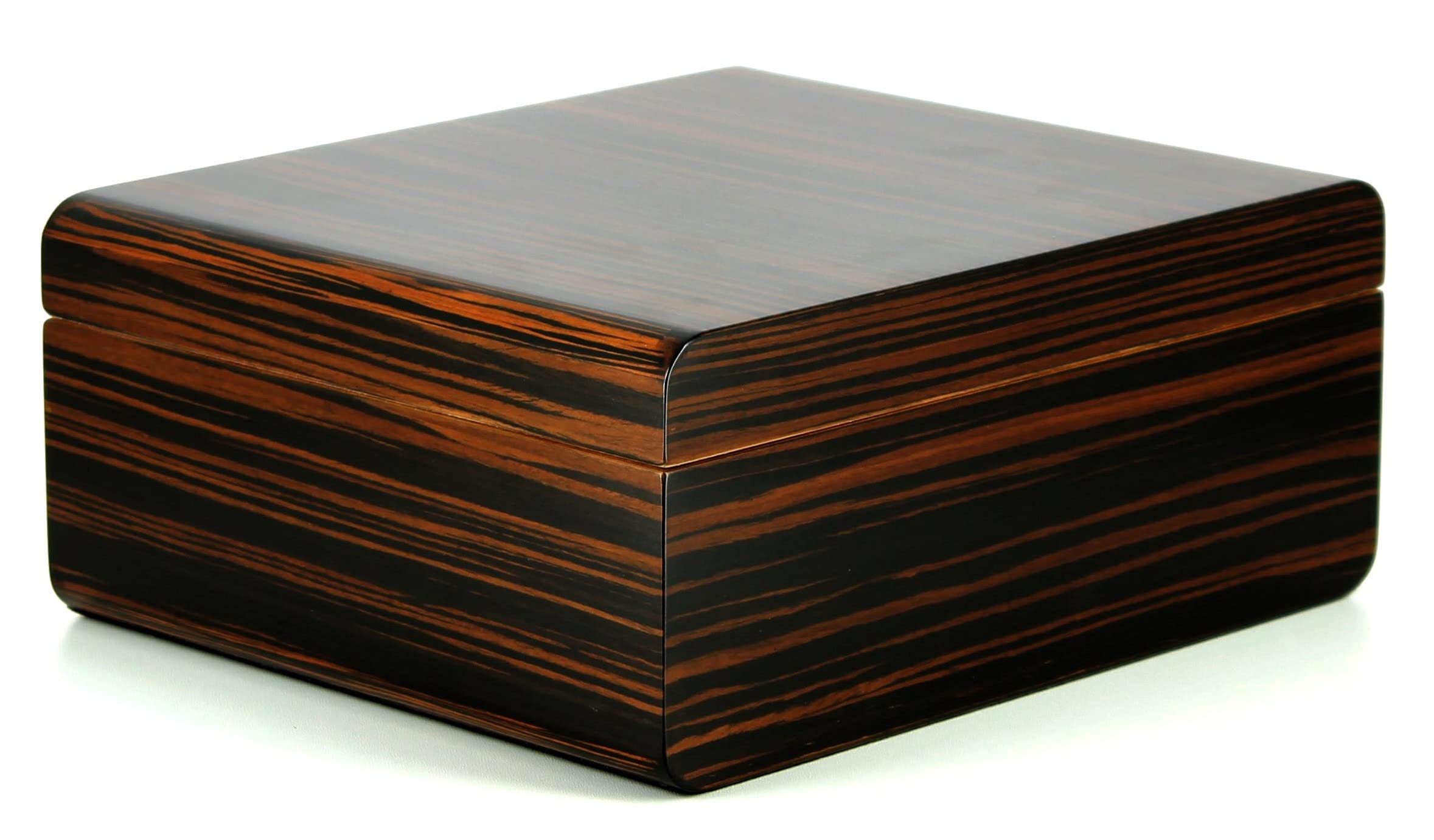 adorini Humidor Novara Deluxe Cigar humidor for Storing Approx 75 Cigars in Brown Ebony