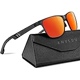 ANYLUV Polarized Sunglasses for Men Rectangular Classic Al-Mg Metal Frame Sun Glasses Mens Sunglasses with UV Protection