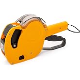 Motex MX-5500NEW Price Tag Gun, 1 Line 8 Digits &ndash; Pre-Loaded 1,000 White Labels &amp; Ink, Extra Ink Refill &ndash; Easy Label Maker for Retail, Grocery, Garage Sale, Inventory &ndash; Yellow