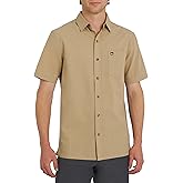 Quiksilver Men's Regular Fit Premium Cotton Short Sleeve Button Down Seersucker Shirt