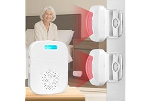 CallToU Bed Alarm for Elderly Adults Sensor Alarm and Fall Prevention for Elderly/Dementia and More,Portable Caregiver Pager Motion Sensor with 5 Volume Level (1 Receiver +2 Sensor)