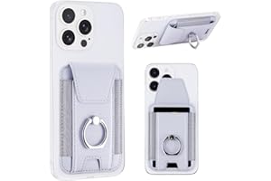 HAQUAKE IAIYOXI MagSafe Wallet with Phone Grip - Magnetic Leather Wallet with Privacy Flap for iPhone 15/15 Pro, 14 Pro Max/14 Pro/14/14 Plus, 13/12 Series (Not for 13/12 Mini), Holds 7 Cards - Purple