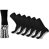 Brooklyn Socks Non-Skid Cotton Diabetic Neuropathy Crew Socks, Non-Binding Traction Control Multipack
