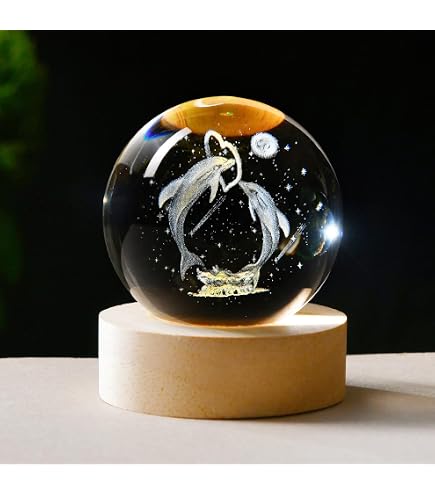 Amazon.com: Crystal Glass Dolphin Ornaments Model,3D Laser Etched