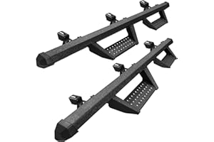 SMANOW Drop Down Running Boards Compatible with Vehicle 2007-2018 Jeep Wrangler JK JKU Unlimited 4 Doors, Dual-Stage Textured Black Powder Coated, 4 Inch Step Bars Side Step.