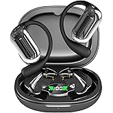 Wireless Headphones, Bluetooth Earbuds Stereo Deep Bass Over Ear Bud with Earhooks, ENC Noise Cancelling Mic, IPX7 Waterproof Earphone for Workout/Running