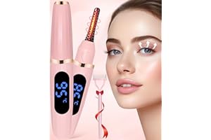BEAUTYCURLS Heated Eyelash Curlers - Eye Lash Curler Heat - Mini Electric Eyelash Curler with LED Display 3 Temp Settings USB Rechargeable Natural Curling 24H Long Lasting for Women Makeup Tools Gifts
